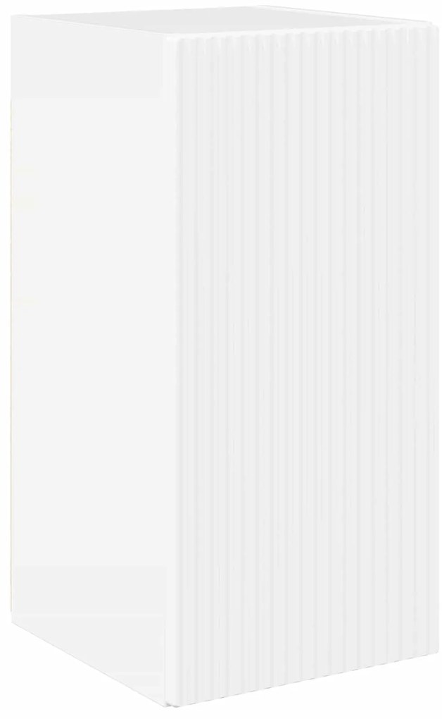 vidaXL Σετ επίπλου τηλεόρασης Επιτοίχιο 6 pcs Υψηλής γυαλάδας λευκό