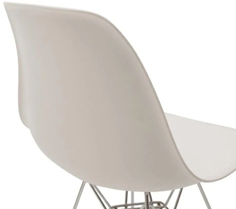 Καρέκλα Adelle PP λευκό-inox πόδι 46x55x81εκ 46x55x81 εκ.