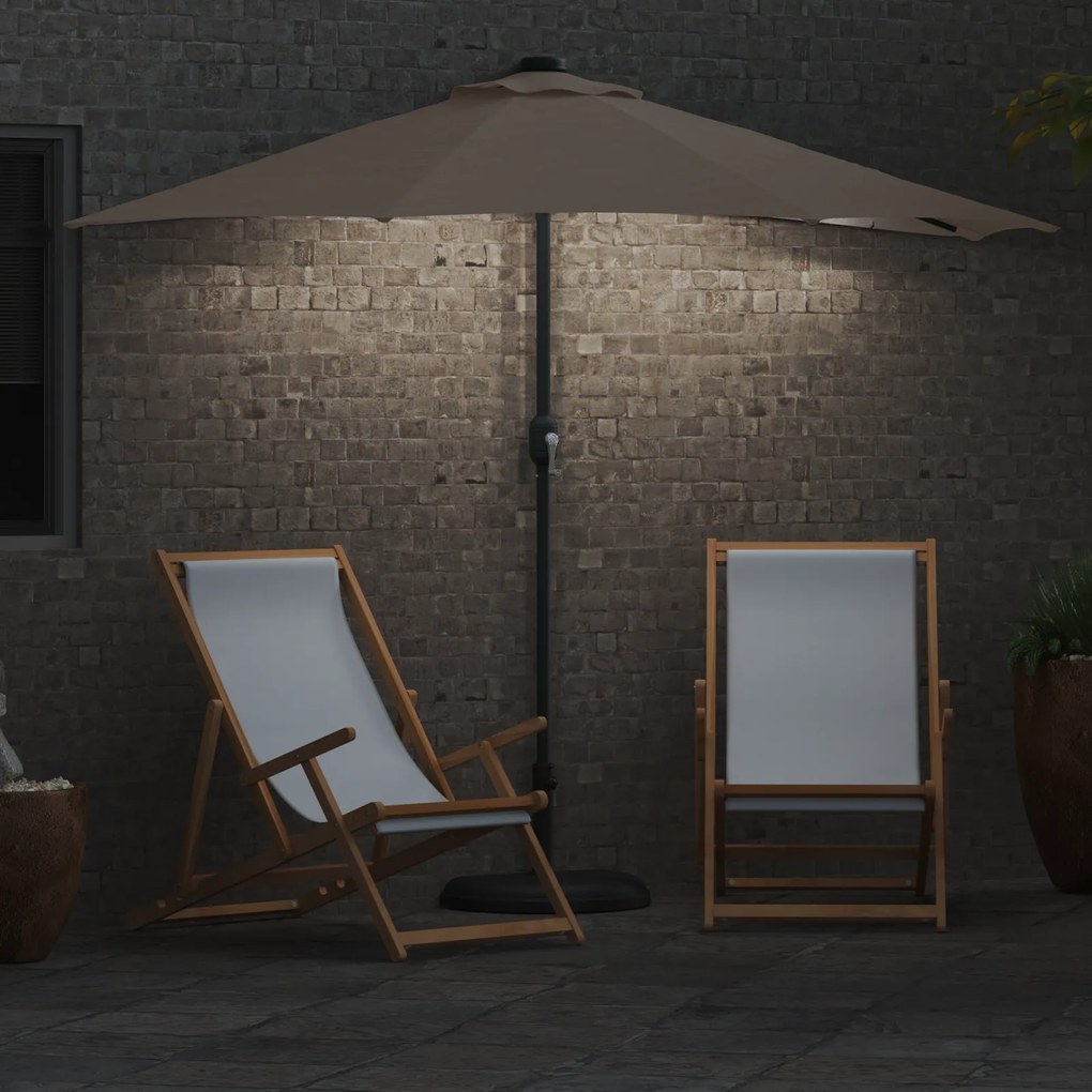 vidaXL Ομπρέλα Κήπου Taupe 294 x 150 x 224 εκ. ύφασμα