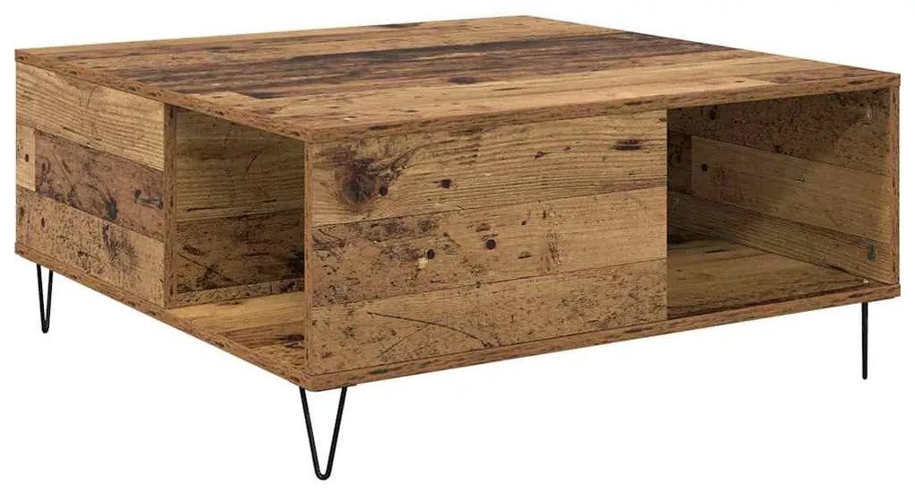 vidaXL Τραπεζάκι σαλονιού Παλαιό ξύλο 80 x 80 x 36.5 εκ