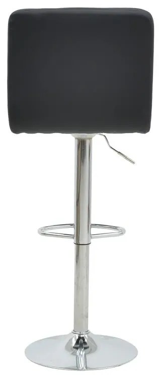 Σκαμπό μπαρ Remina πτυσσόμενο μαύρο pu-βάση χρωμίου 44x44x112εκ 2αδα 44x44x112 εκ.