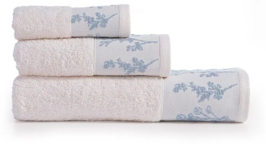 Πετσέτες Claris (Σετ 3τμχ) Ecru Nef-Nef Homeware Σετ Πετσέτες 70x140cm 100% Cotton