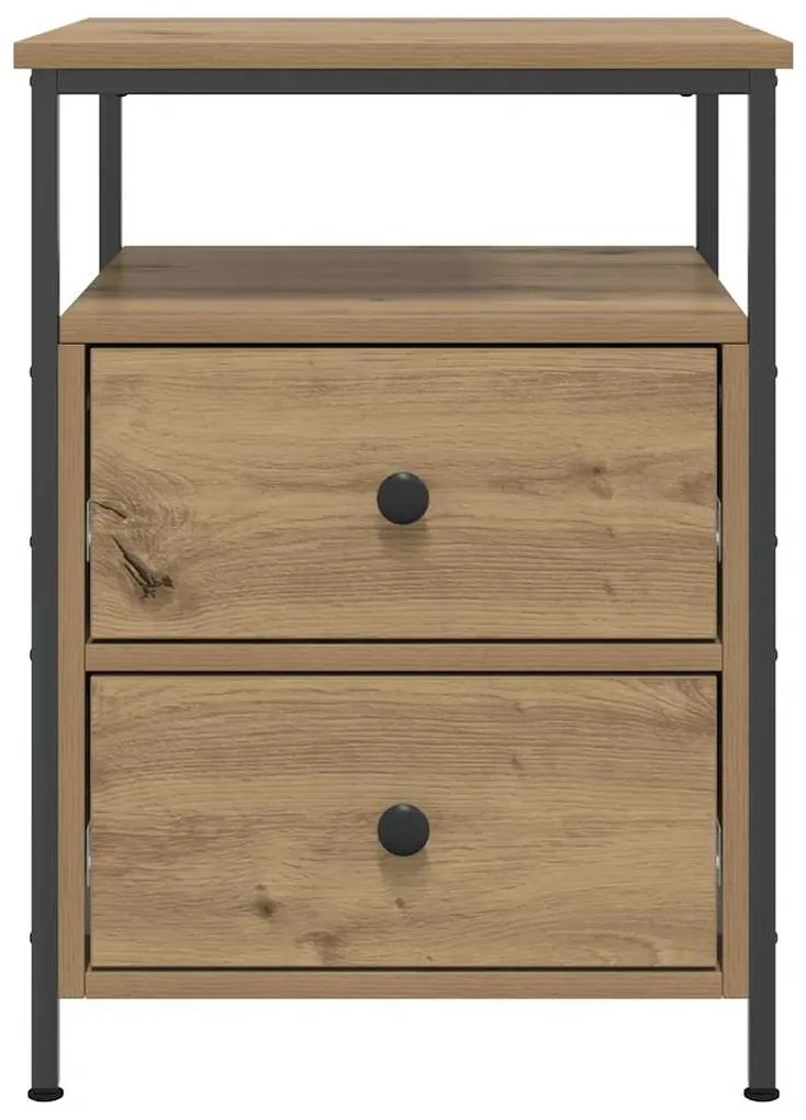 vidaXL Κομοδίνα 2 τεμάχια Artisan Oak 44x45x60 cm Κατασκευασμένο ξύλο