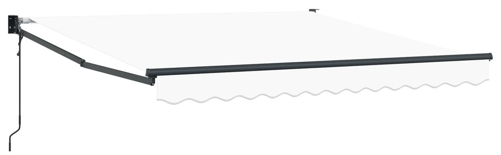 vidaXL ανασυρόμενη τέντα  Λευκή 350x250 εκ.