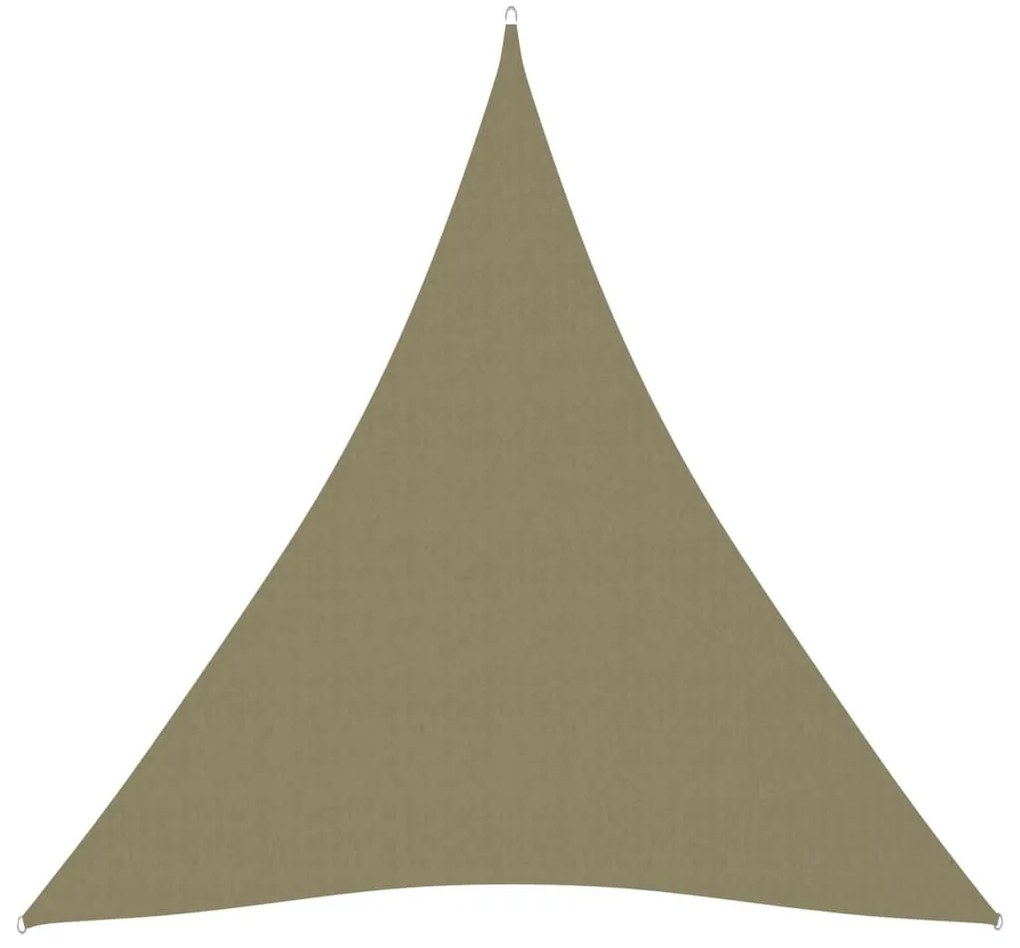 Πανί Σκίασης Τρίγωνο Μπεζ 4 x 5 x 5 μ. από Ύφασμα Oxford - Μπεζ