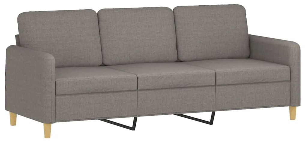 vidaXL Καναπές Τριθέσιος Taupe 180 εκ. Υφασμάτινος