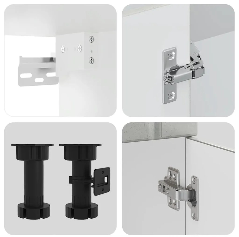 vidaXL Σετ Ντουλάπια Κουζίνας 14 τεμ. Lucca Γκρι Σκυροδ. Επεξ. Ξύλο