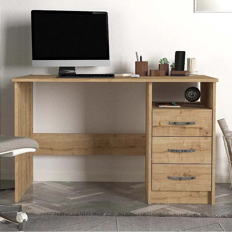 ΓΡΑΦΕΙΟ ΕΡΓΑΣΙΑΣ ELDORIS MEGAPAP ΧΡΩΜΑ SAPPHIRE OAK 120X60X75ΕΚ.