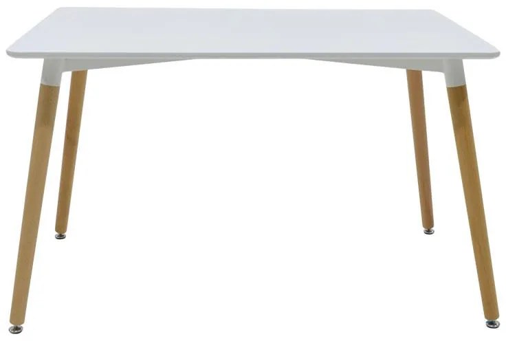 Σετ Τραπεζαρίας Natali-Julita 5τεμ MDF και pp σε λευκή-φυσική απόχρωση 120x80x76εκ 120x80x76 εκ.