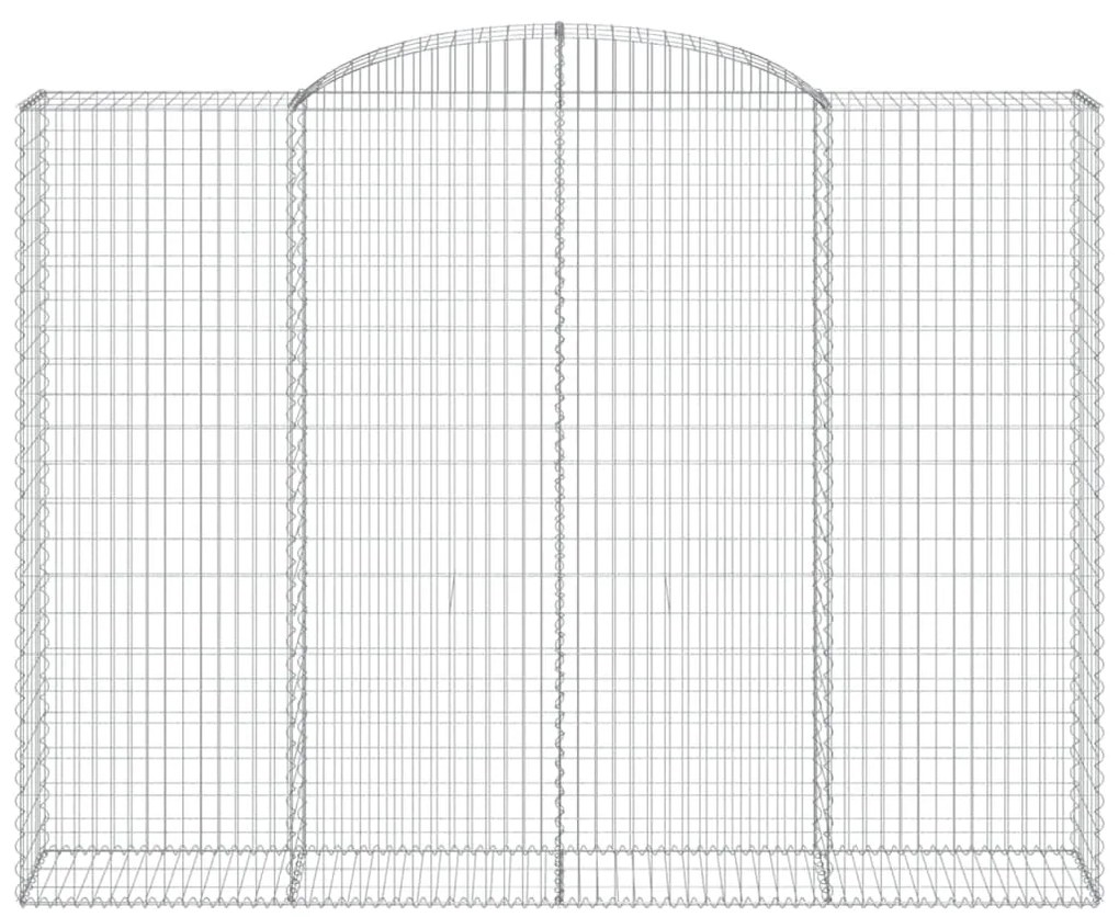 vidaXL Συρματοκιβώτια Τοξωτά 2 τεμ. 300x50x220/240 εκ. Γαλβαν. Ατσάλι