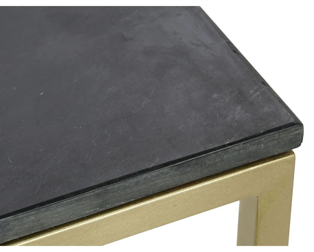 Τραπεζάκι Καφέ DKD Home Decor Μαύρο Χρυσό Μάρμαρο Σίδερο 100 x 61 x 43 cm