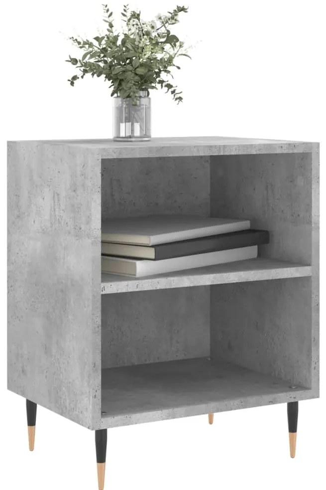 vidaXL Κομοδίνα 2 τεμ. Γκρι Σκυρ. 40x30x50 εκ. από Επεξεργασμένο Ξύλο