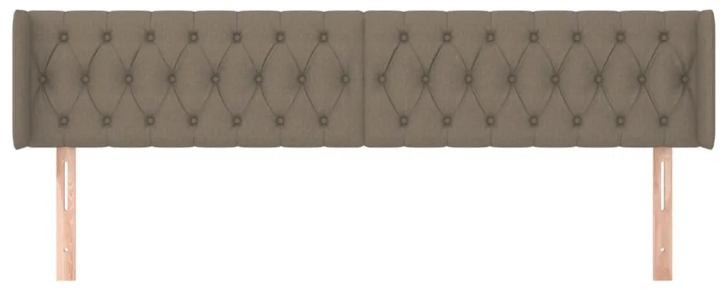 vidaXL Κεφαλάρι με Πτερύγια Taupe 183x16x78/88 εκ. Υφασμάτινο