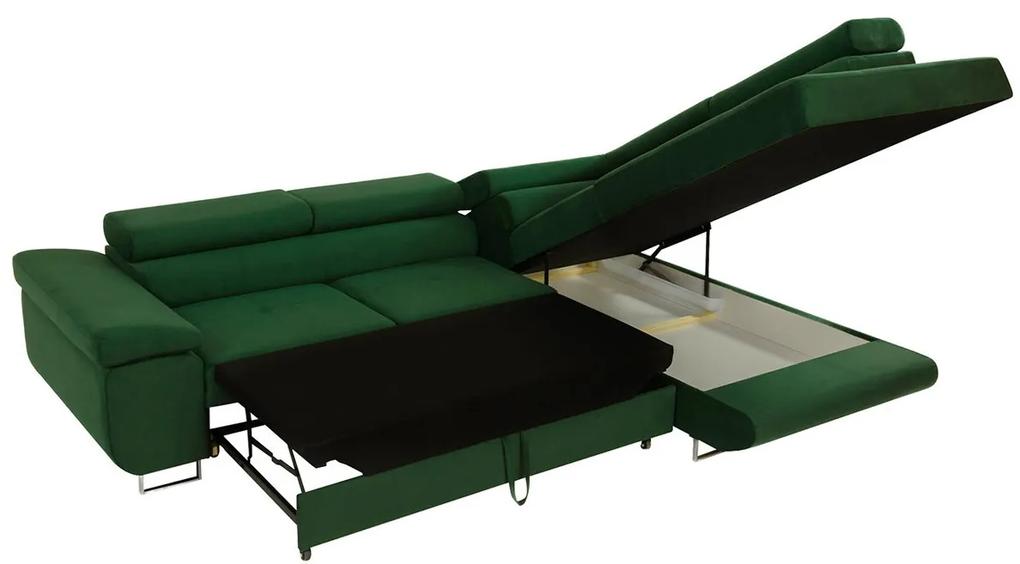 Γωνιακός Καναπές Comfivo S100, Λειτουργία ύπνου, Αποθηκευτικός χώρος, 274x203x70cm, 151 kg, Πόδια: Πλαστική ύλη, Μέταλλο | Epipla1.gr