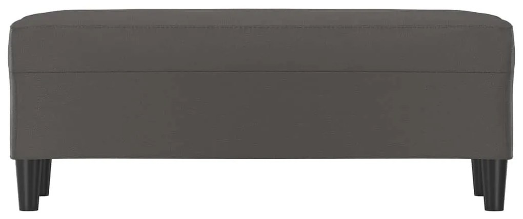 vidaXL Πάγκος Γκρι 100 x 35 x 41 εκ. από Συνθετικό Δέρμα