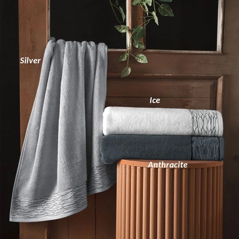 Πετσέτα Tiber Anthracite Guy Laroche Σώματος 70x140cm 100% Cotton