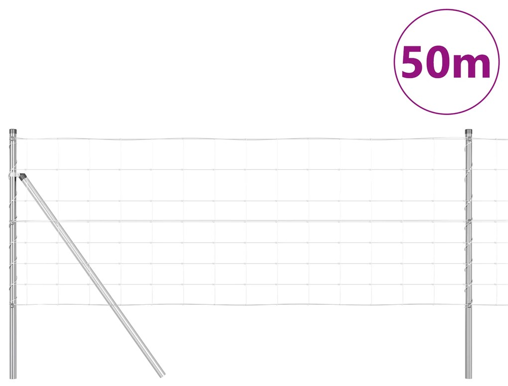 vidaXL Φράχτης 0.8x50 μ Γαλβανισμένος Χάλυβας