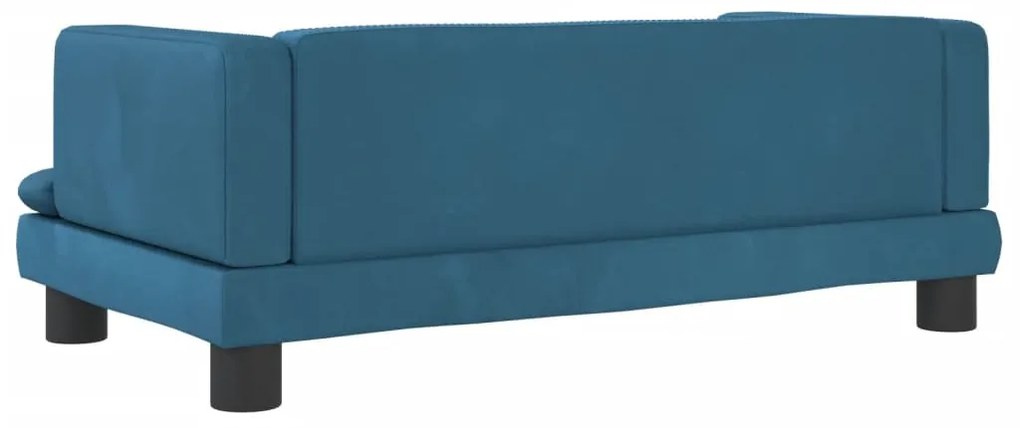 vidaXL Καναπές Παιδικός Μπλε 80 x 45 x 30 εκ. από Βελούδο
