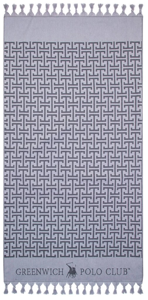 GREENWICH POLO CLUB ΠΕΤΣΕΤΑ-ΠΑΡΕΟ 90Χ170 3839 ΓΚΡΙ, ΜΑΥΡΟ