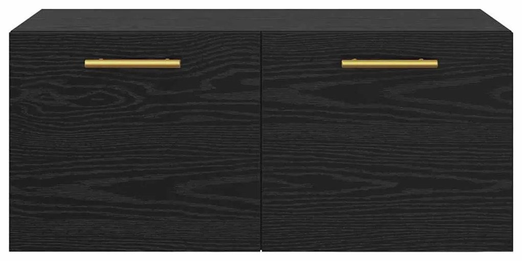 vidaXL Ντουλάπα Τοίχου Μαύρη δρυς 80 x 36.5 x 35 cm Επεξεργασμένο ξύλο