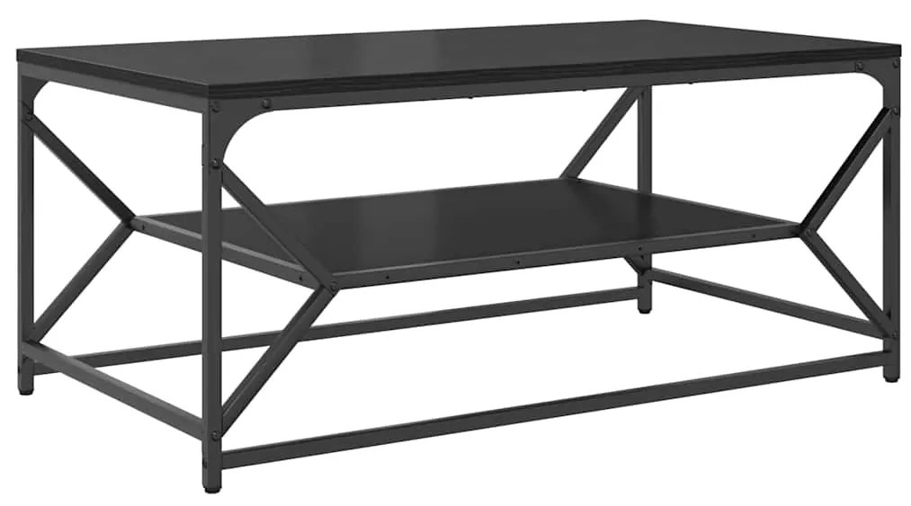 vidaXL Τραπεζάκι σαλονιού Μαύρη Οξυά 90 x 50 x 40 cm