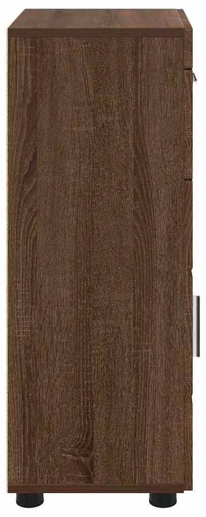 vidaXL Ντουλάπι Μπάνιου με πόρτα TULUM Καφέ δρυς 37 x 31.5 x 82 εκ