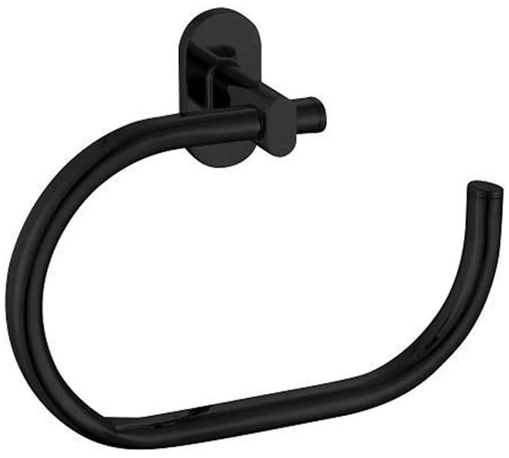Κρεμάστρα Πετσέτας Κρίκος America Nerino 38-5610 23,5x14,5cm Black Gloria Metal