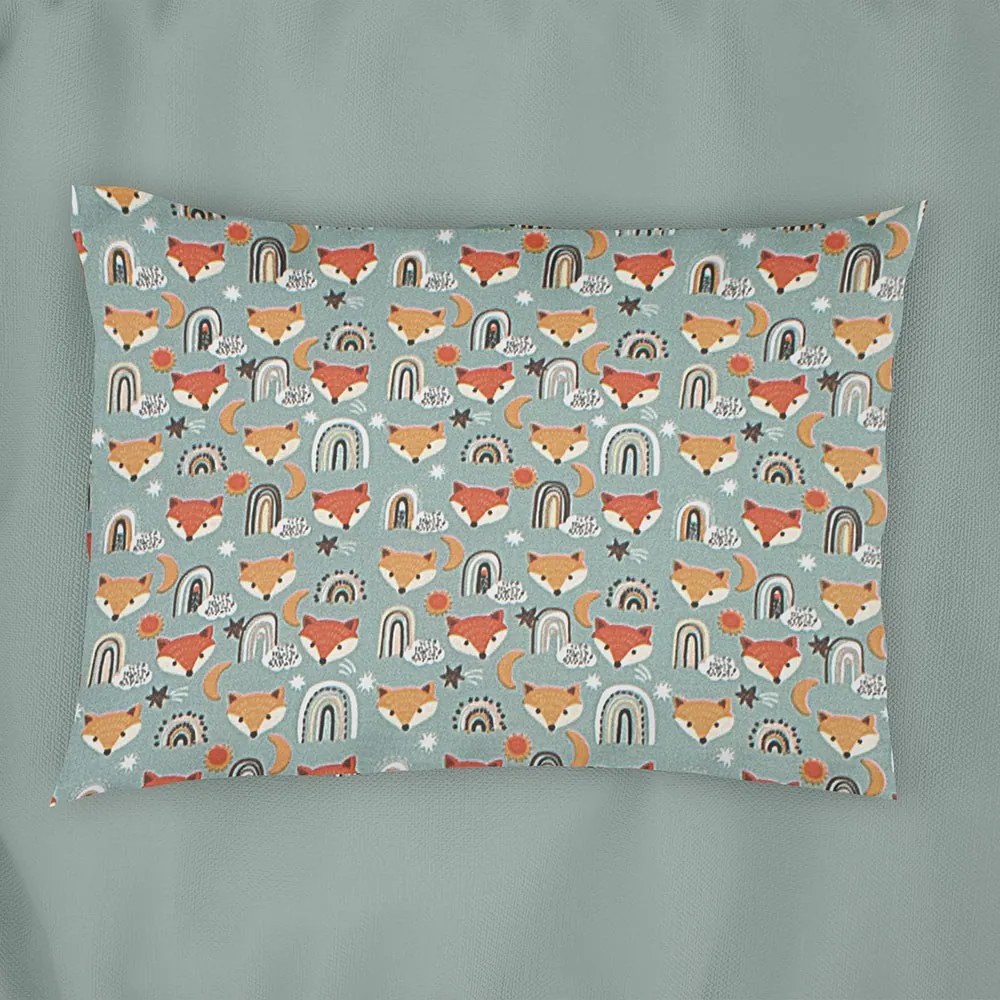 Μαξιλαροθήκη Παιδική Fox 528 Pale Cyan DimCol 35X45 35x45cm 100% Βαμβάκι