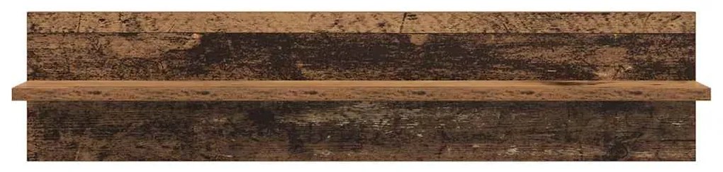 vidaXL Ράφια Τοίχου με ράφι 4 pcs Παλιό Ξύλο 80 x 11,5 x 18 εκ
