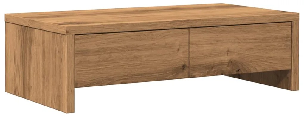 vidaXL Βάση Οθόνης με Συρτάρια Αρτισιανή Δρυς 50x27x15 εκ Επεξεργ Ξύλο