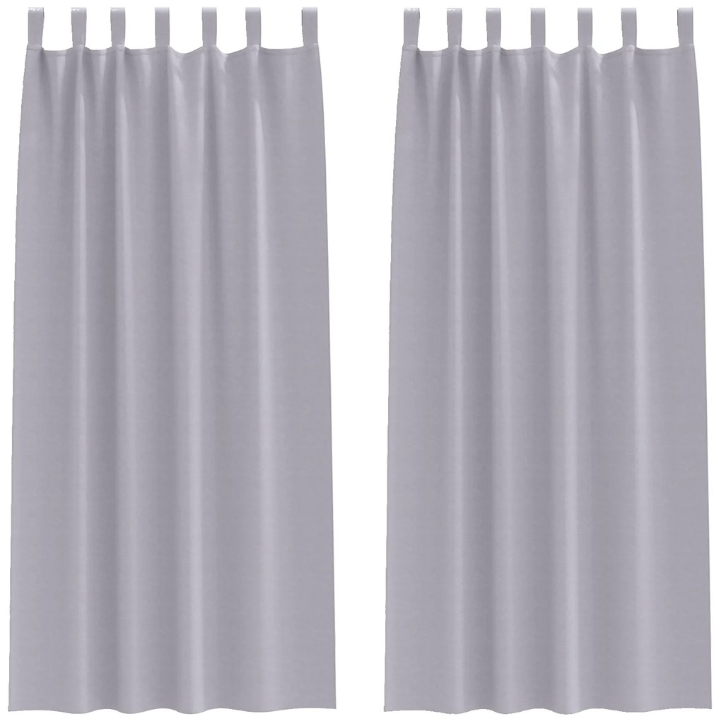 vidaXL Κουρτίνες 2 pcs Μεταλλικό Γκρι 245 x 140 εκ. Πολυεστέρας