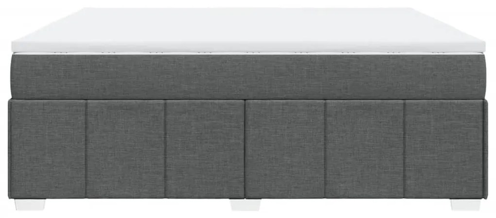 ΚΡΕΒΑΤΙ BOXSPRING ΜΕ ΣΤΡΩΜΑ ΣΚΟΥΡΟ ΓΚΡΙ 180X200 ΕΚ ΥΦΑΣΜΑΤΙΝ 3285492