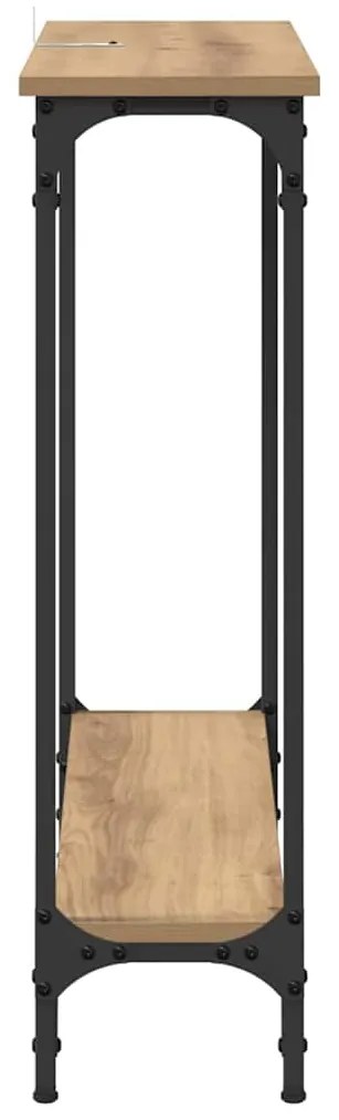 vidaXL Τραπέζι κονσόλας με ράφι Artisan Oak 75 x 22,5 x 75 εκ