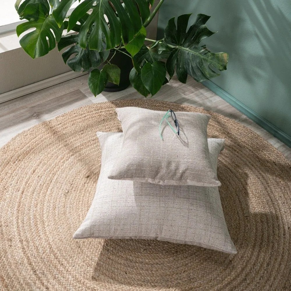 Μαξιλαροθήκη Διακοσμητική Δαπέδου Noto 02 Beige Teoran 65Χ65 Cotton-Polyester
