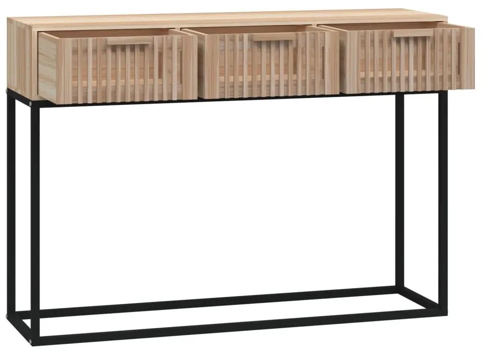Τραπέζι Κονσόλα 105x30x75 εκ. από Επεξεργασμένο Ξύλο και Σίδερο - Καφέ