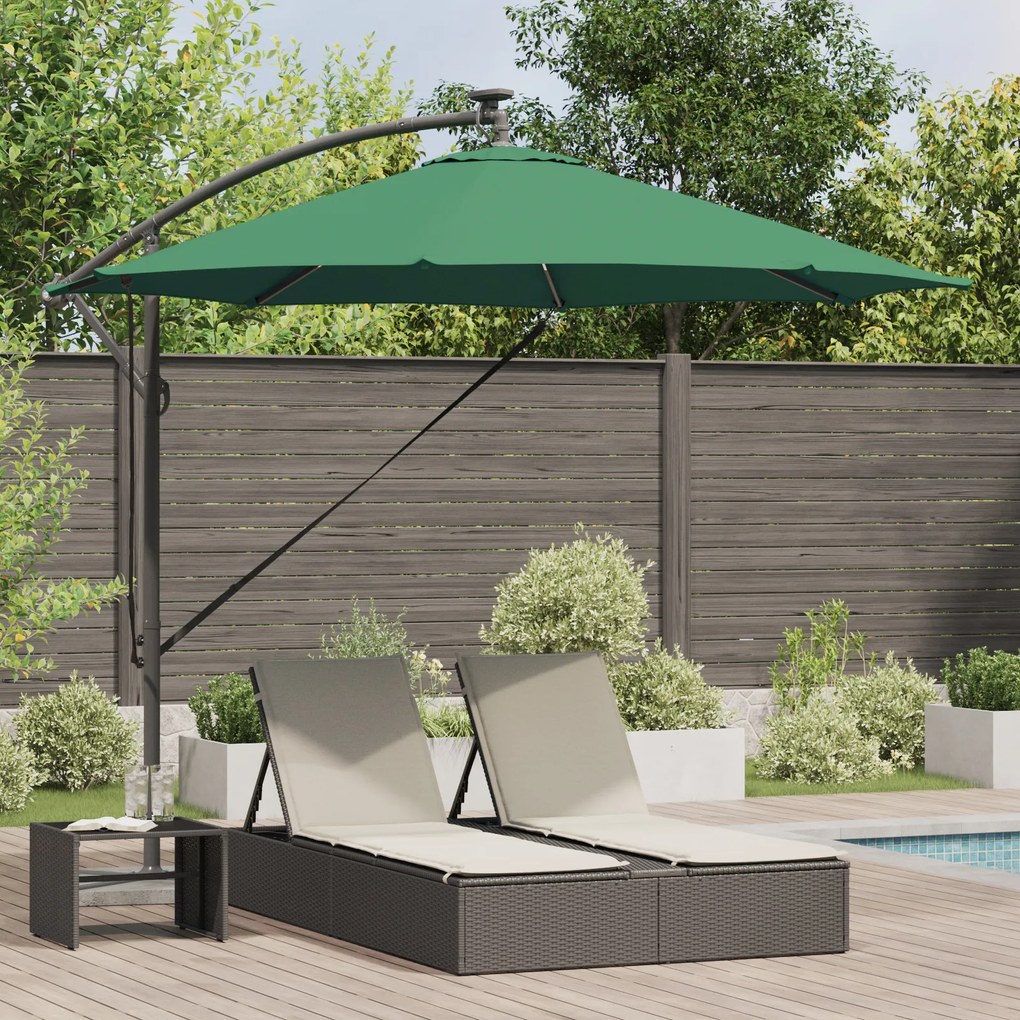 vidaXL Ομπρέλα Cantilever Banana Πράσινο 294 x 294 x 248 cm