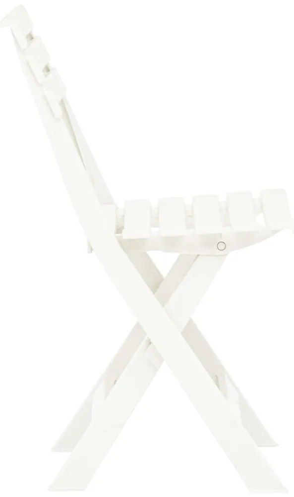vidaXL Καρέκλες Κήπου Πτυσσόμενες 2 τεμ. Λευκές Πλαστικές