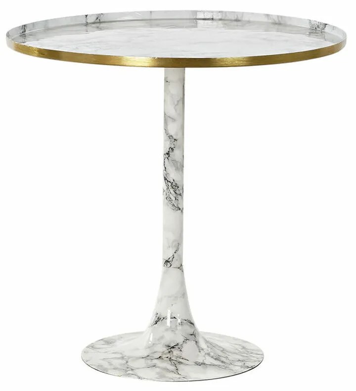 Βοηθητικό Τραπεζάκι DKD Home Decor Λευκό Χρυσό 51 x 51 x 51 cm