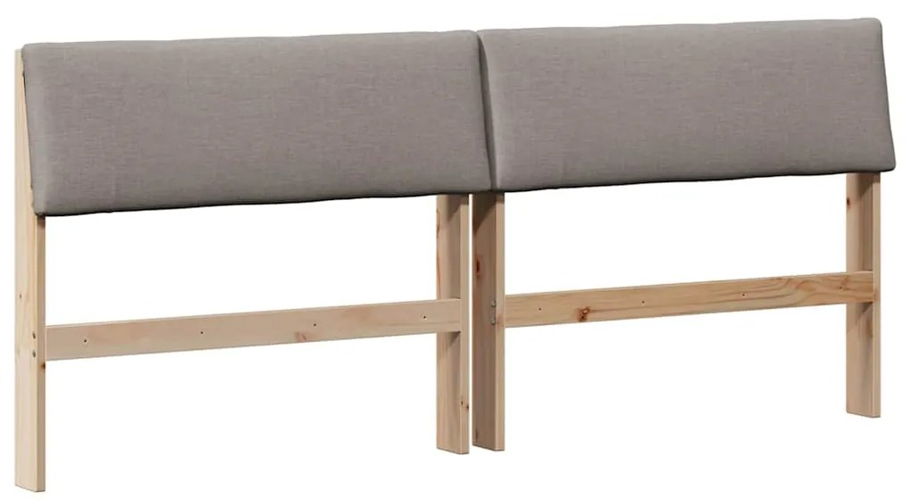 vidaXL Ταπετσαρισμένο κεφαλάρι Taupe 180 cm Στερεά ξυλεία πεύκου