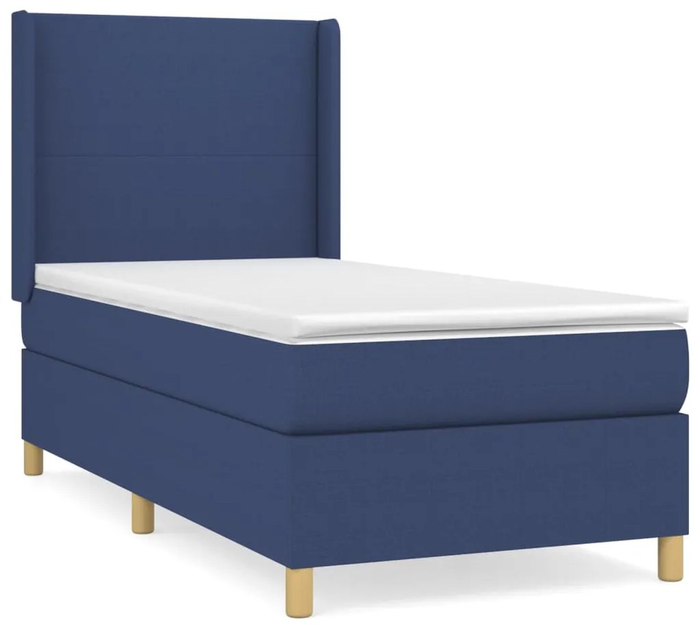 ΚΡΕΒΑΤΙ BOXSPRING ΜΕ ΣΤΡΩΜΑ ΜΠΛΕ 100 X 200 ΕΚ. ΥΦΑΣΜΑΤΙΝΟ 3131815