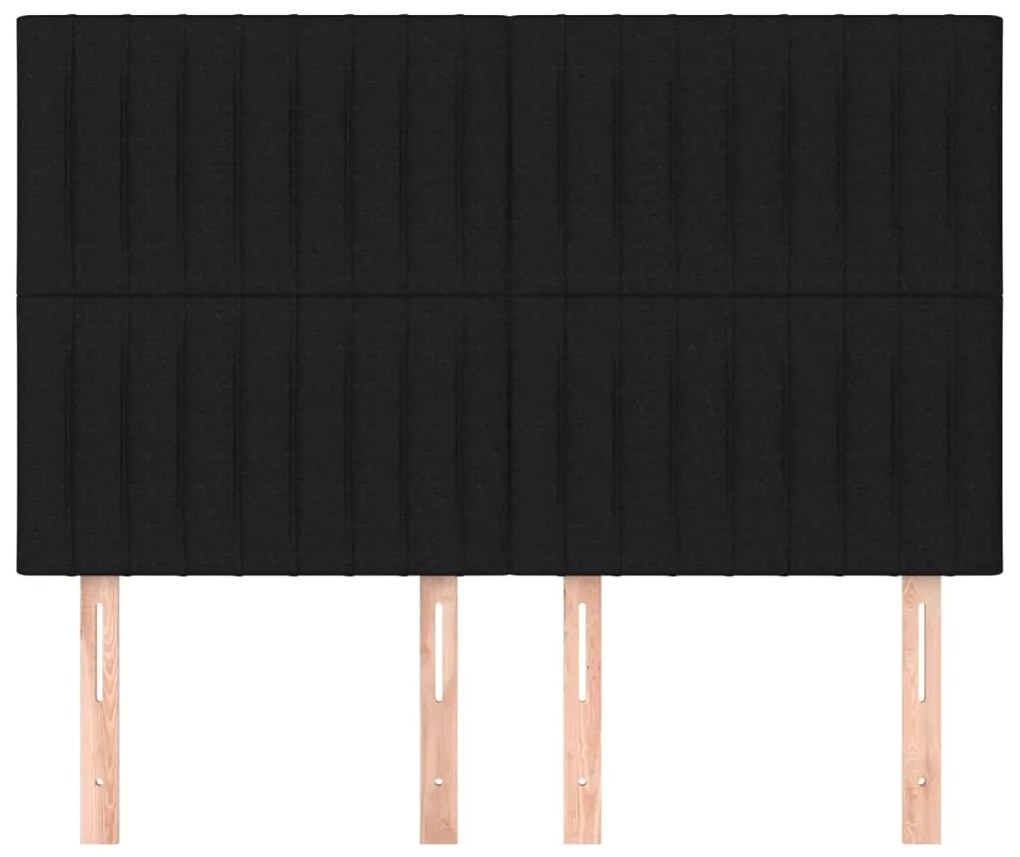 vidaXL Κεφαλάρι Μαύρο 144x5x118/128 εκ. Ύφασμα