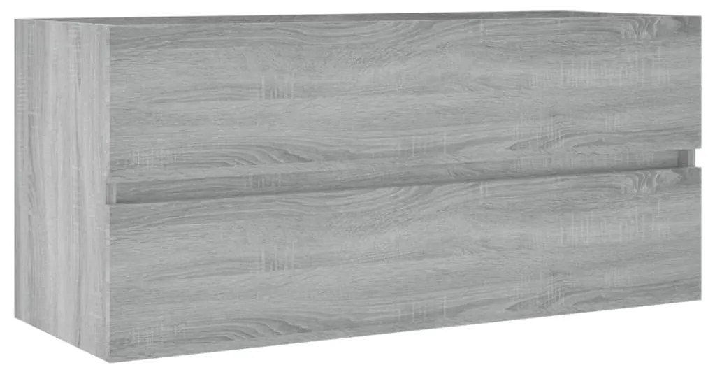 vidaXL Ντουλάπι Νιπτήρα Γκρι Sonoma 100x38,5x45 εκ. Επεξεργασμένο Ξύλο
