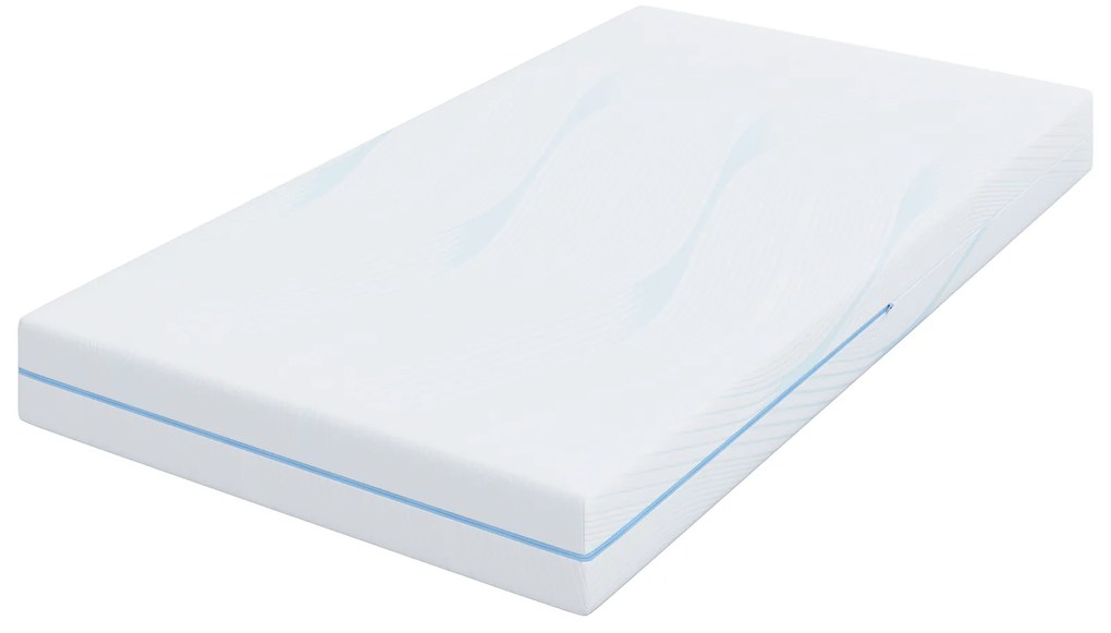 vidaXL Στρώματα Λευκό 100 x 200 cm 100% ύφασμα πολυεστέρα με τζακάρ