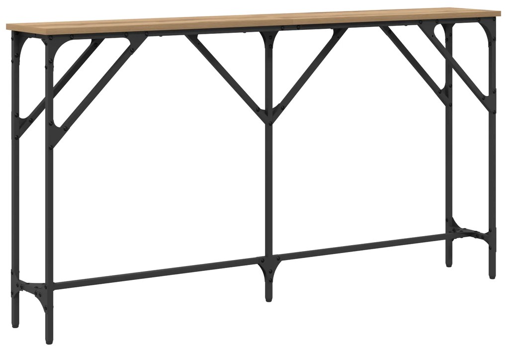 vidaXL Κονσόλα Ξύλο Δρυός 140x23x75 εκ. Επεξεργασμένο Ξύλο