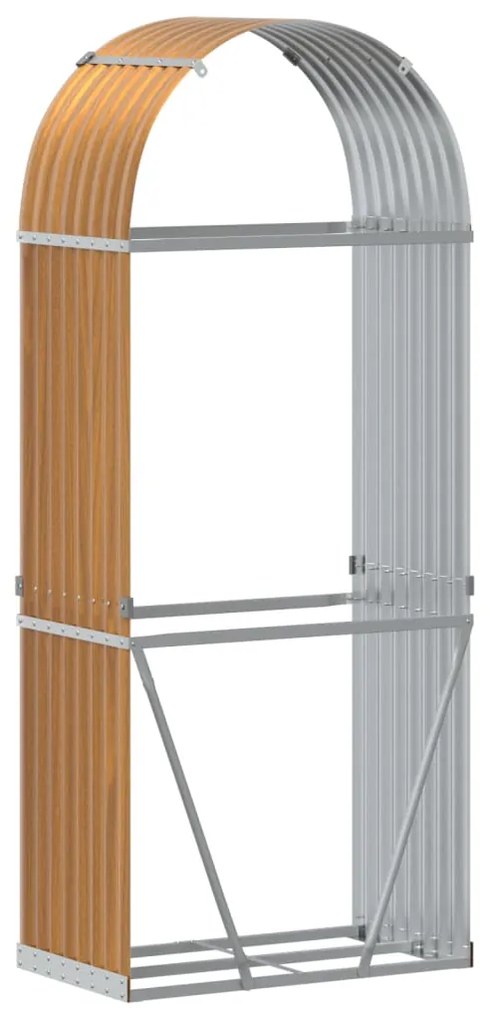 vidaXL Ξυλοθήκη Ξύλινη Όψη 80x45x190 εκ. από Γαλβανισμένο Ατσάλι