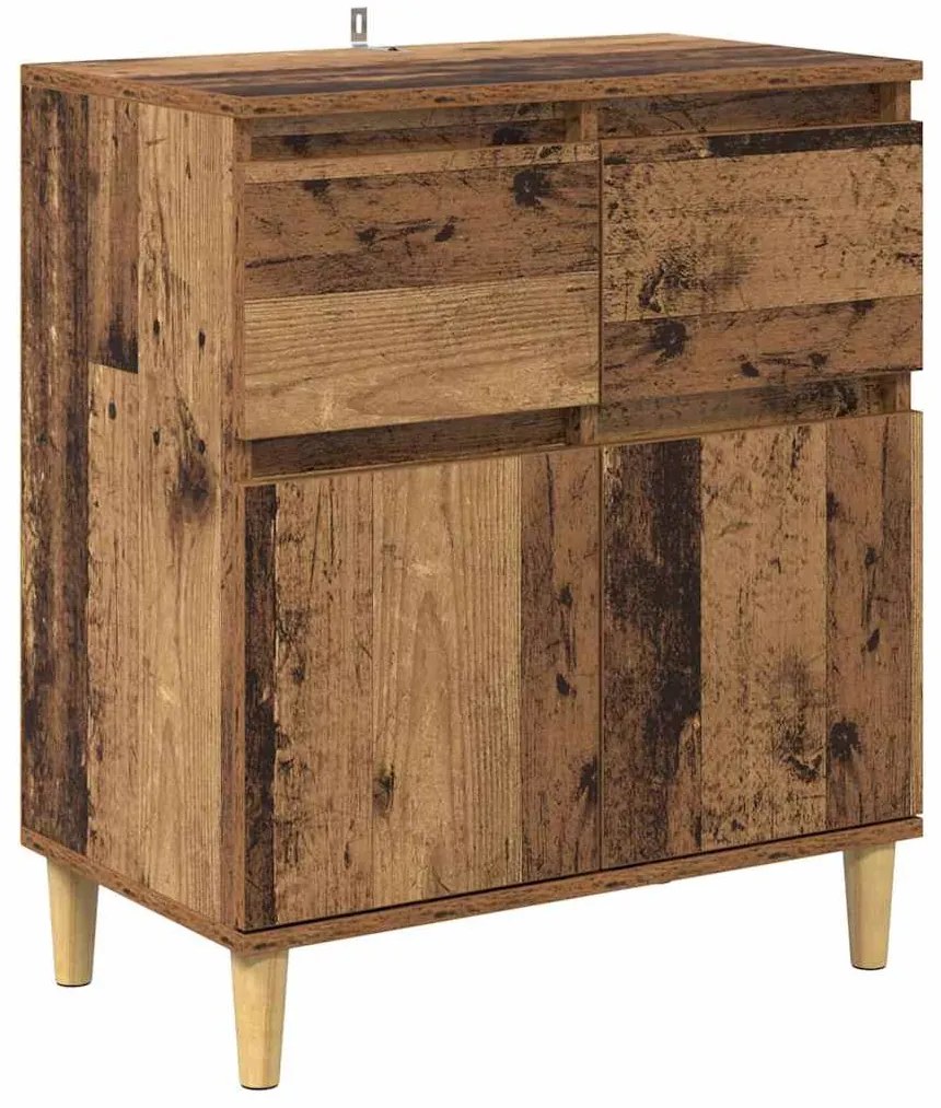 vidaXL Πλαϊνό γραφείο Παλιό Ξύλο 60 x 35 x 70 cm Επεξεργασμένο ξύλο