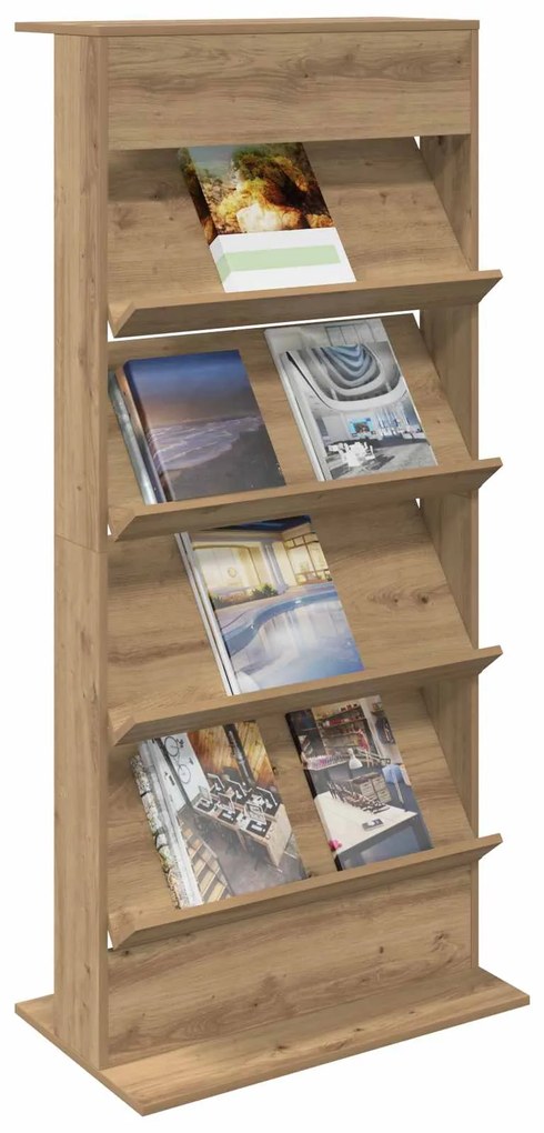 vidaXL Ράφι Περιοδικών με ράφι Artisan Oak 70 x 41 x 156 εκ.