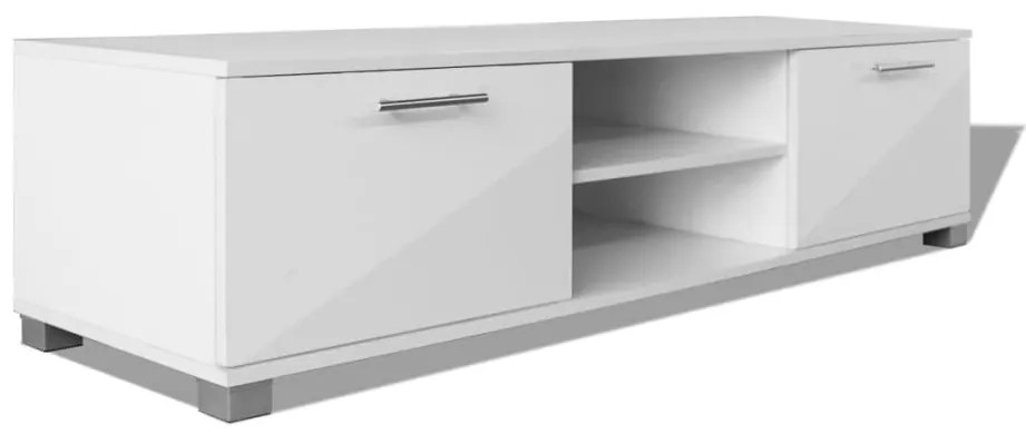 vidaXL Έπιπλο Τηλεόρασης Γυαλιστερό Λευκό 120 x 40,5 x 35 εκ.
