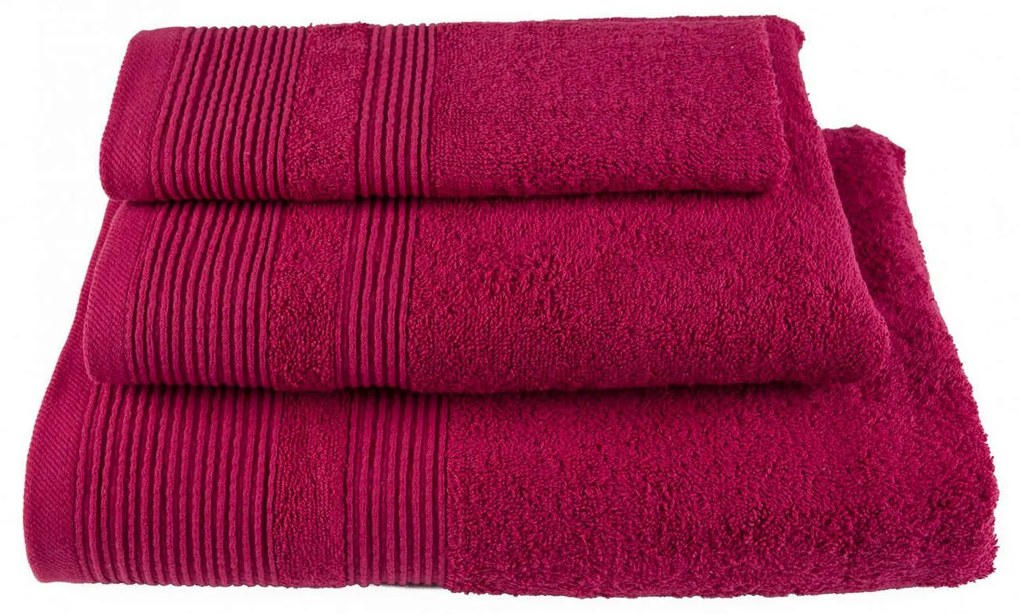 Πετσέτα Μονόχρωμη Μπορντό Astron Σώματος 80x150cm 100% Cotton