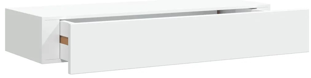 vidaXL Ράφια Τοίχου με Συρτάρια 2 Τεμ. Λευκά 60 x 23,5 x 10εκ. από MDF
